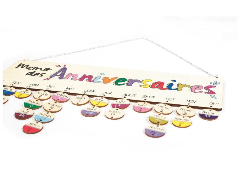 Calendrier Des Anniversaires A Decorer